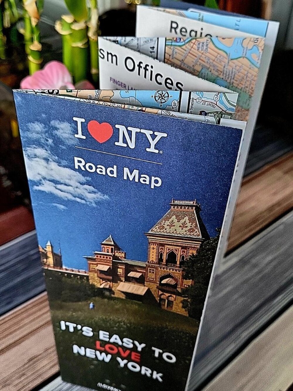 I Love New York State Complete Full Road Map Highways, Routes, Roads 26"x36''